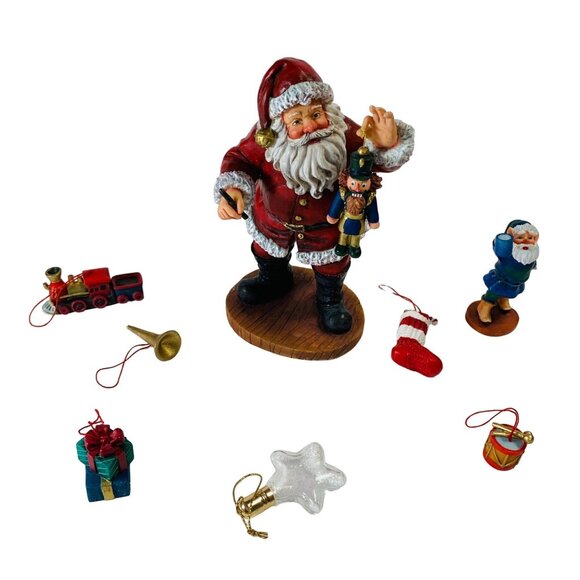 Vintage Christmas Santas Magic Holiday Mantel Display Yule Tide Joy Decor 86771 - Picture 4 of 13